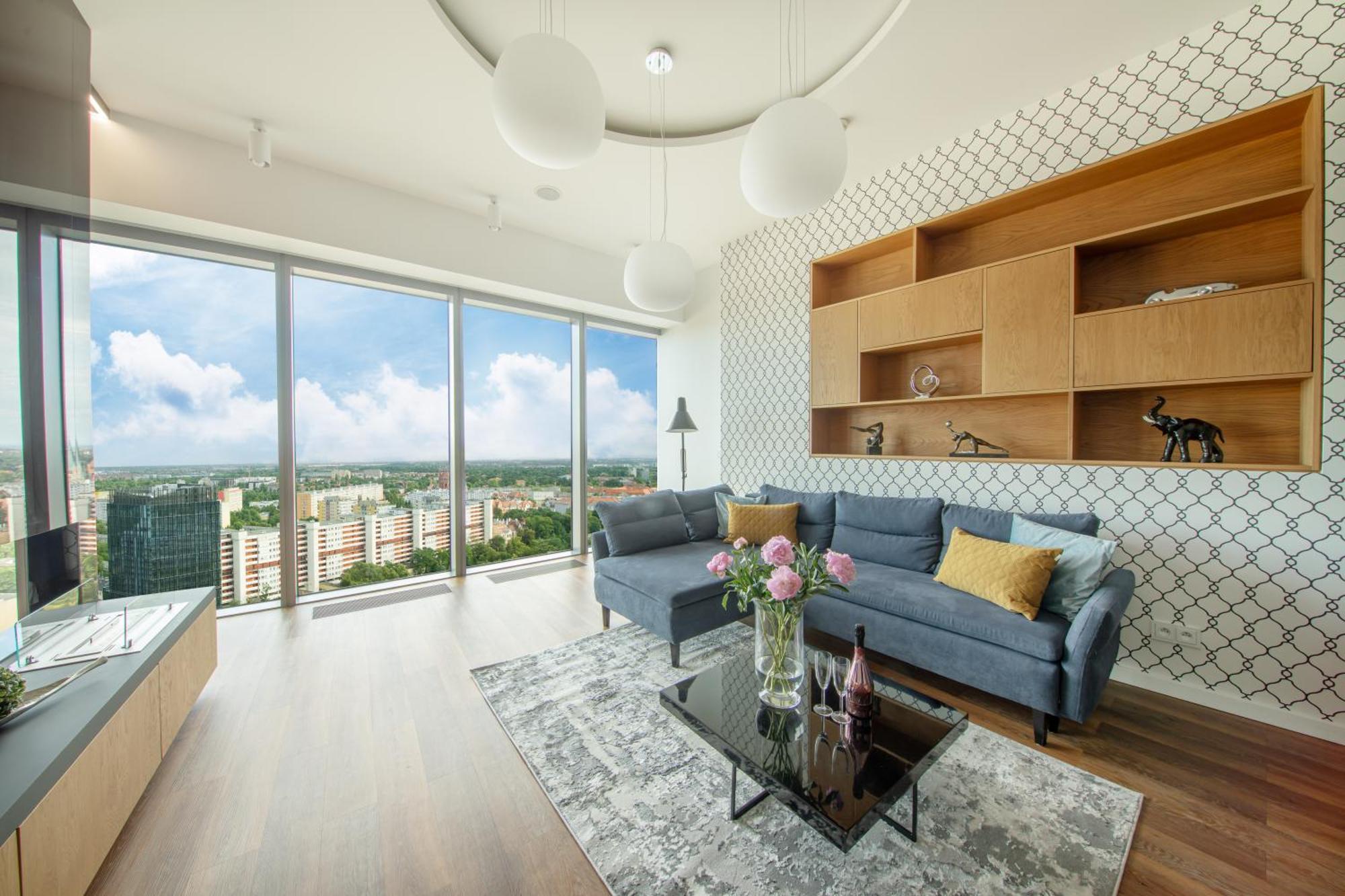 Apartamenty W Sky Tower Вроцлав Екстер'єр фото